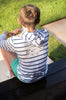 Prodoh | Boy's Pro Performance Hoodie T-shirt in African Pompano Stripe Art