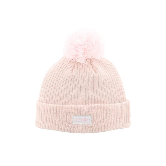 Prodoh | Girls' Knit Pom Pom Beanie in Pink Lady