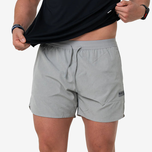 Burlebo | Training Shorts in Heather Light Grey