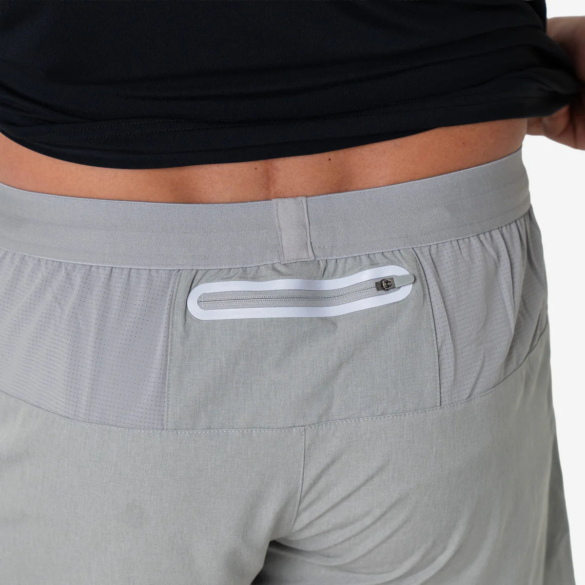 Burlebo | Training Shorts in Heather Light Grey