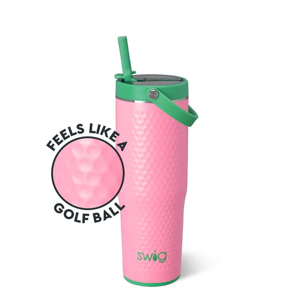 Swig | Pink Golf Ball To-Go Tumbler 30oz