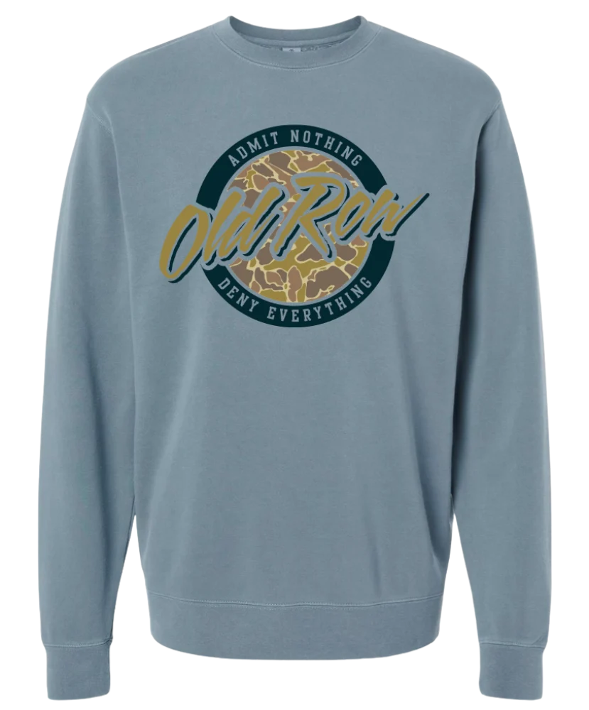 Old Row | 80s Camo Circle Crewneck in Slate