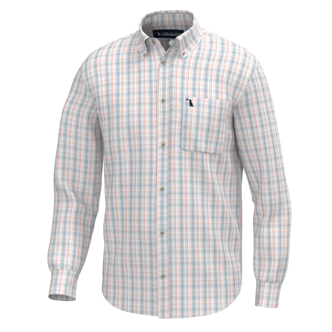 Local Boy | Youth Lee Dress Shirt in Lavender/Light Blue/Salmon