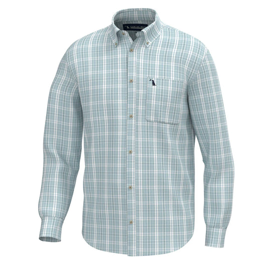 Local Boy | Youth Sherry Dress Shirt in Mist/Teal/Light Blue