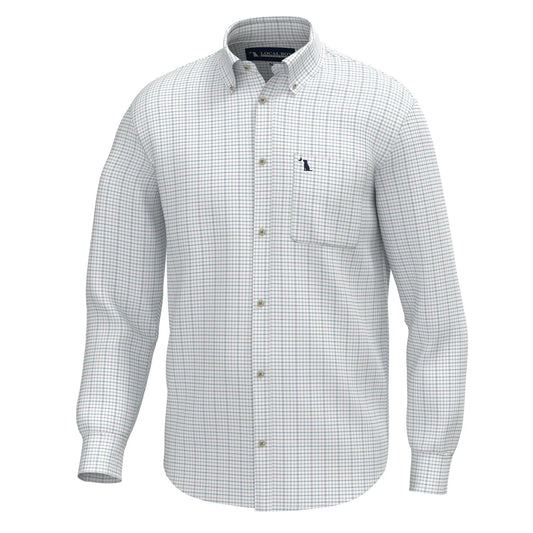 Local Boy | Blythe Dress Shirt in Stone Blue/Lilac/Plum