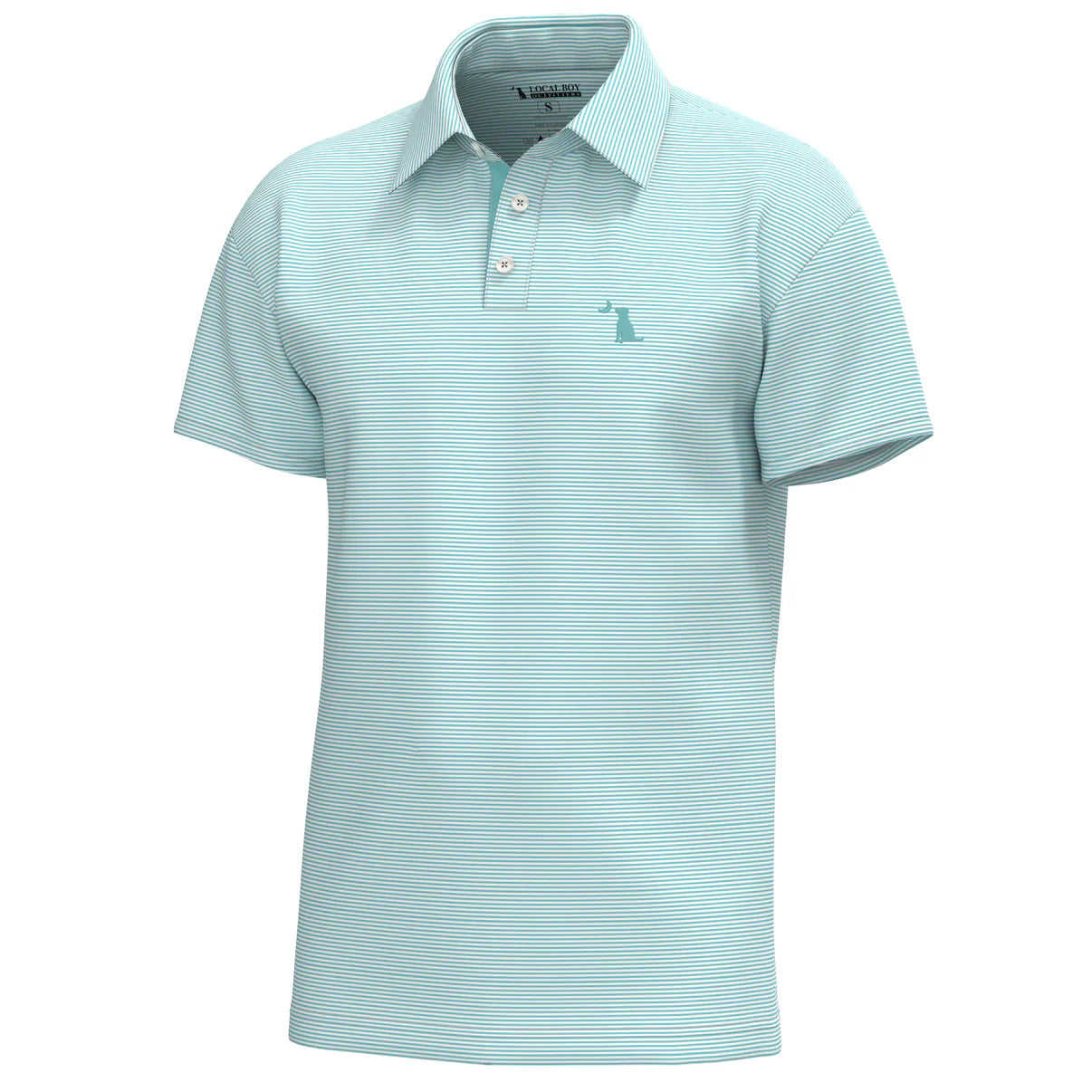 Local Boy | Palms Polo in Aqua/White