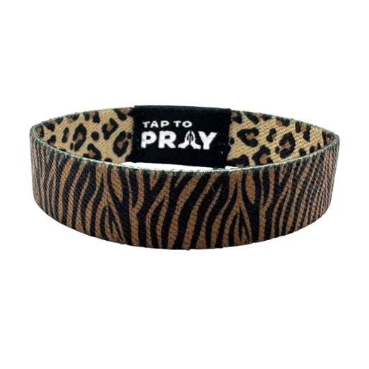 Tap to Pray Wristband - Safari Leopard