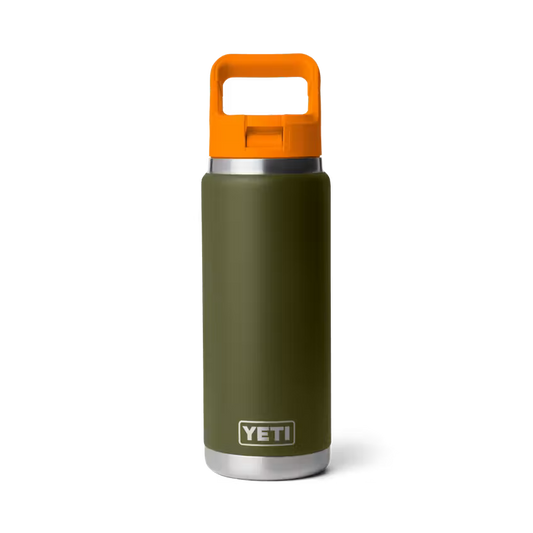 Yeti | Rambler® 26 oz Water Bottle in Olive/King Crab Orange