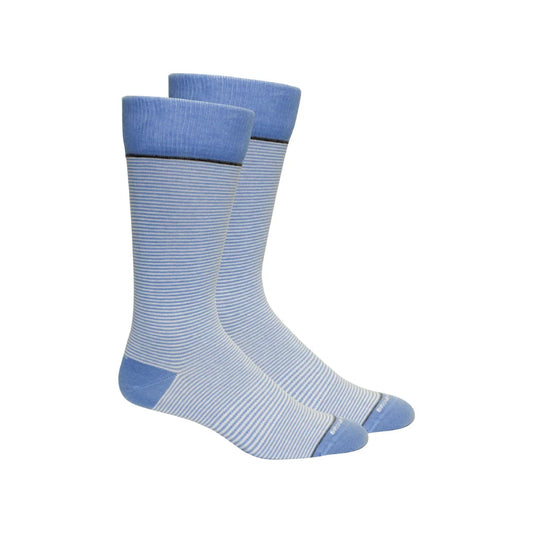 Brown Dog | Stand Up Stripe Crew Socks in Della Blue/White