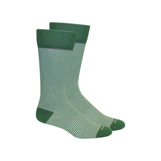 Brown Dog | Stand Up Stripe Crew Socks in Green/White