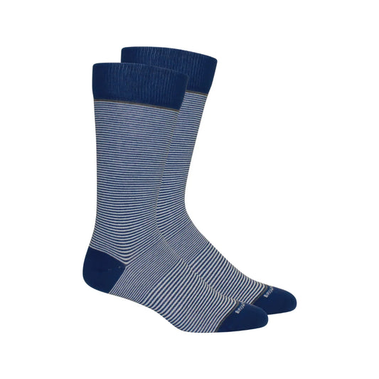 Brown Dog | Stand Up Stripe Crew Socks in Navy/White