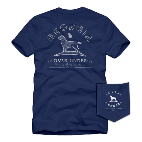 Over Under I Georgia State Heritage SS T-Shirt in Navy