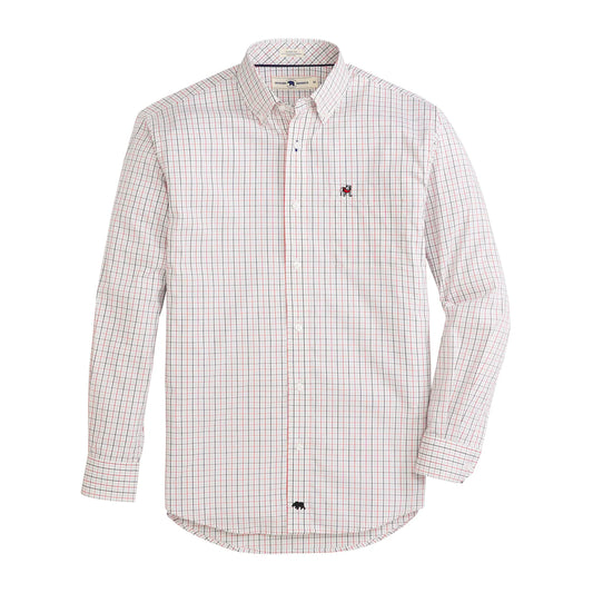 Onward Reserve Standing Bulldog Tattersall Classic Fit Quad Woven - Red