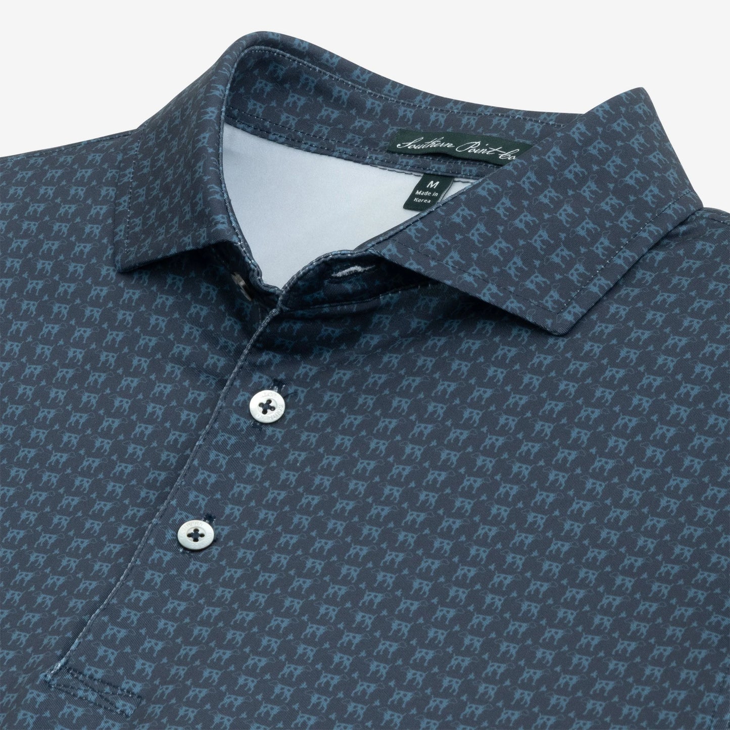 Southern Point | Heritage Polo - Greyton Print in Navy