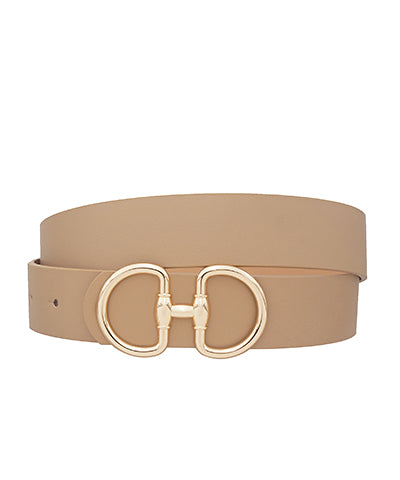 The Laura Link Buckle Belt in Taupe
