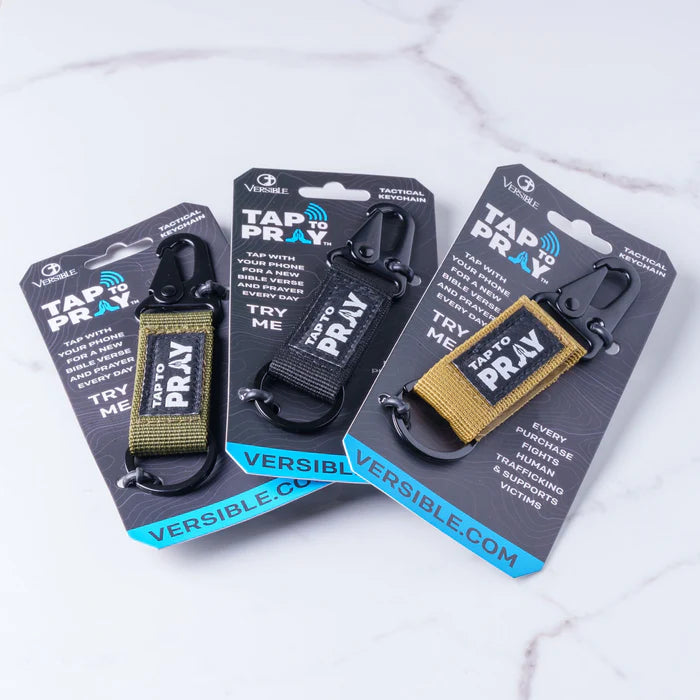 Tap to Pray Tactical Carabiner Keychain - Black