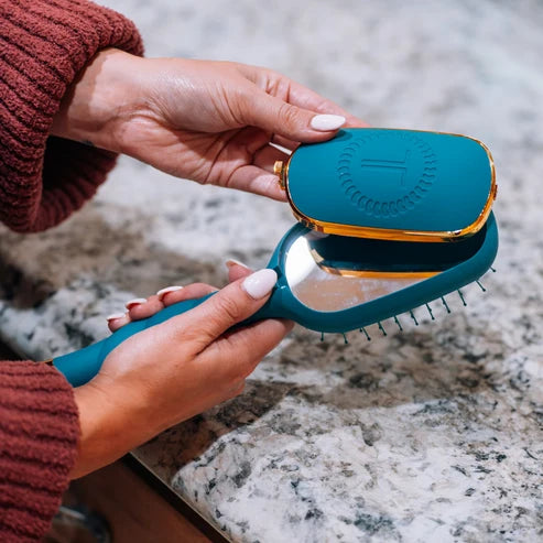 Teleties | Detangler Hair Brush for Medium Hair in Teal With It