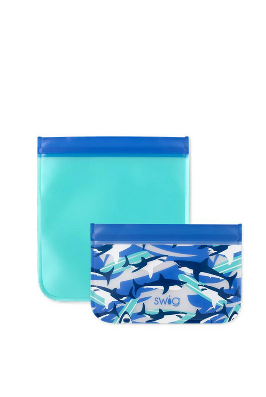 Shark Fin Reusable Storage Baggies (Set of 4)