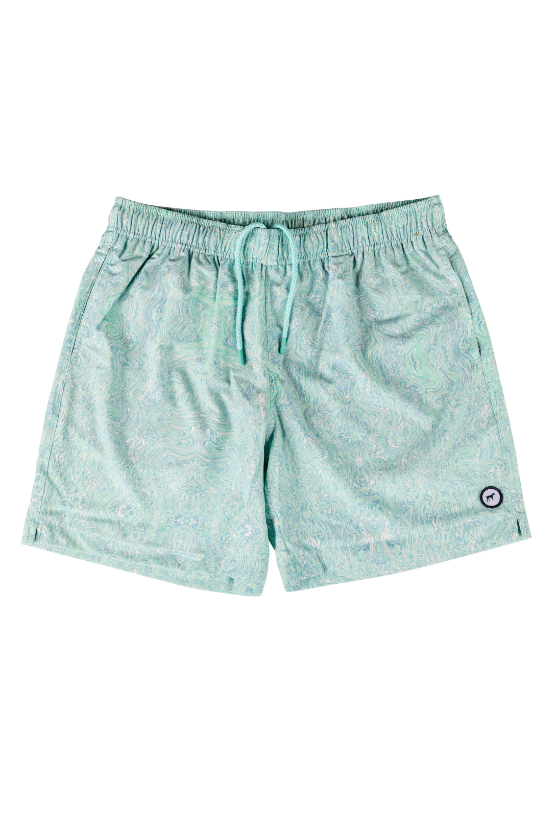Southern Point Patterned Trunk in Pool Waves Ice Green