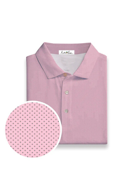 AutiLove Youth Light Pink Black Diamond Polo