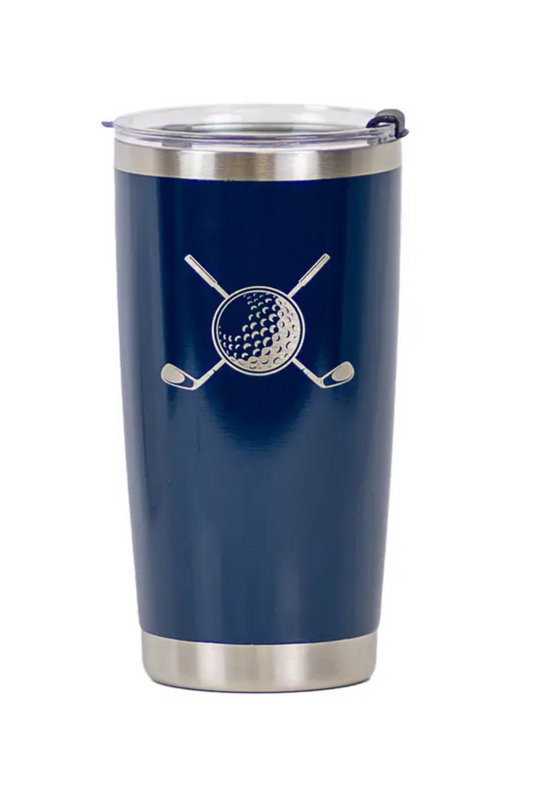 Golf Etched Tumbler Royal/Stainless 20oz.