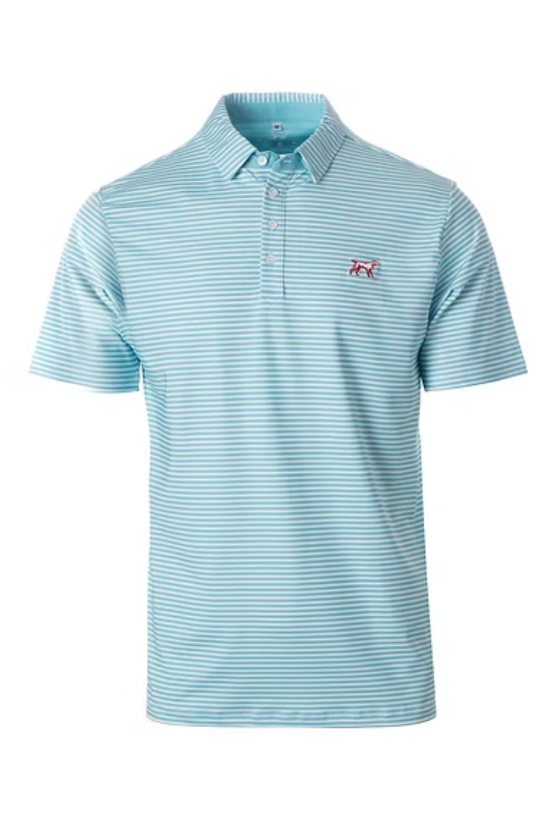 Fieldstone Marshall Polo in Baby Blue/Red Logo