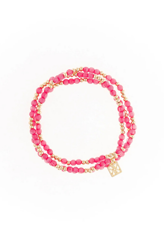 Michelle McDowell Rachael Bracelets in Hot Pink