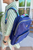 Mary Square Travel Backpack in Navy
