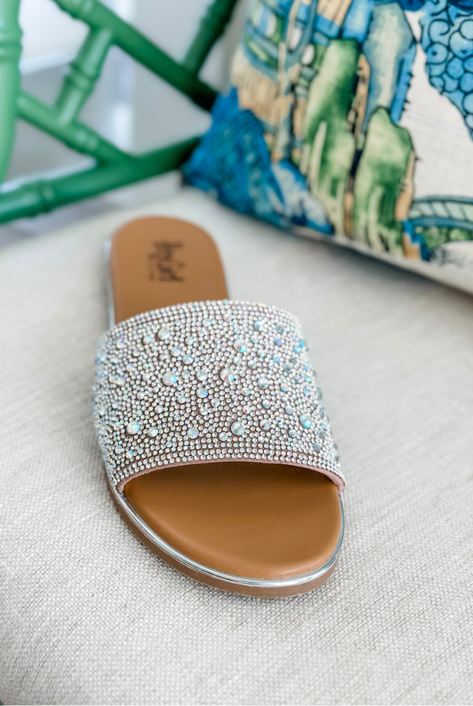 Corkys Pizzazz Sandal in Clear Jewels