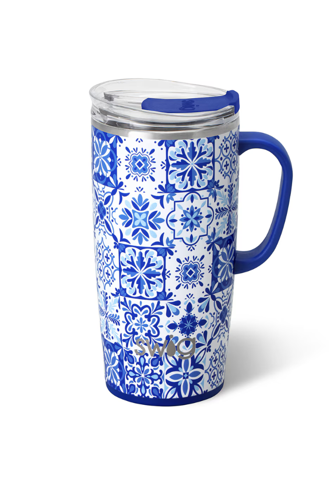 Swig | Indigo Tiles Travel Mug 22oz
