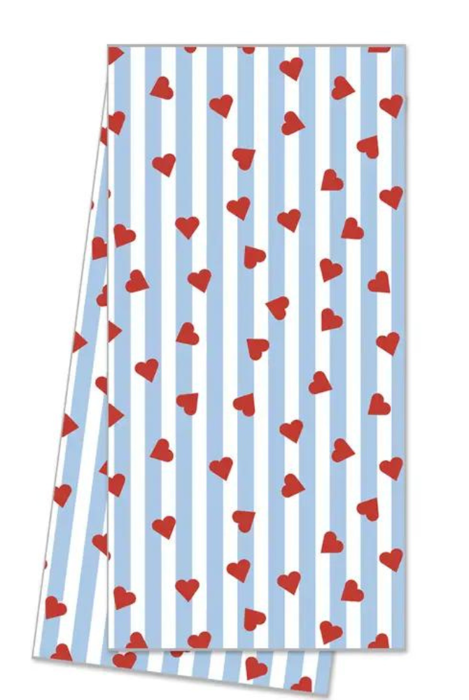 Heart Seersucker Tea Towel