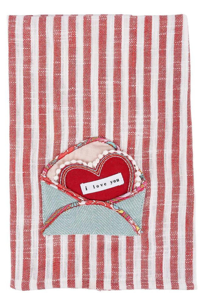 Heart Envelope Tea Towel