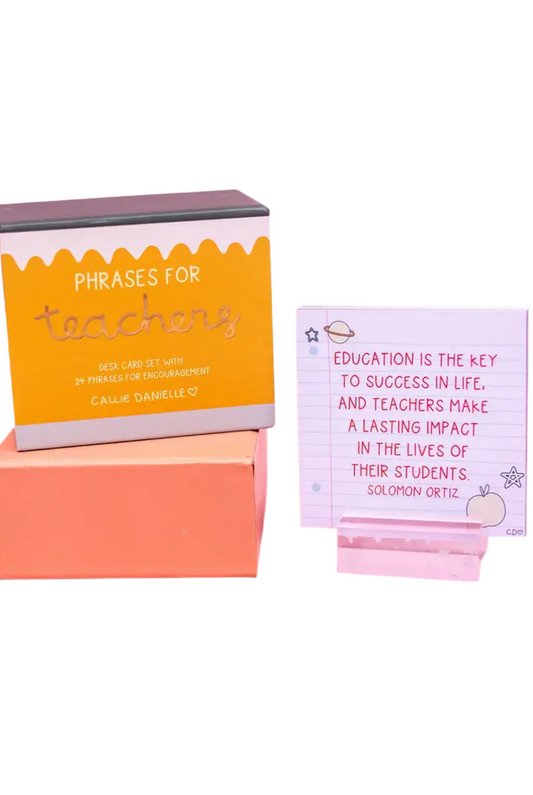 Phrases For Teachers Encouraging Desk Card Set