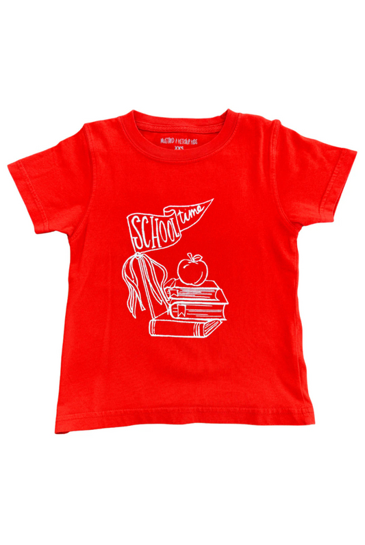 Kid's School Time T-Shirt in Red