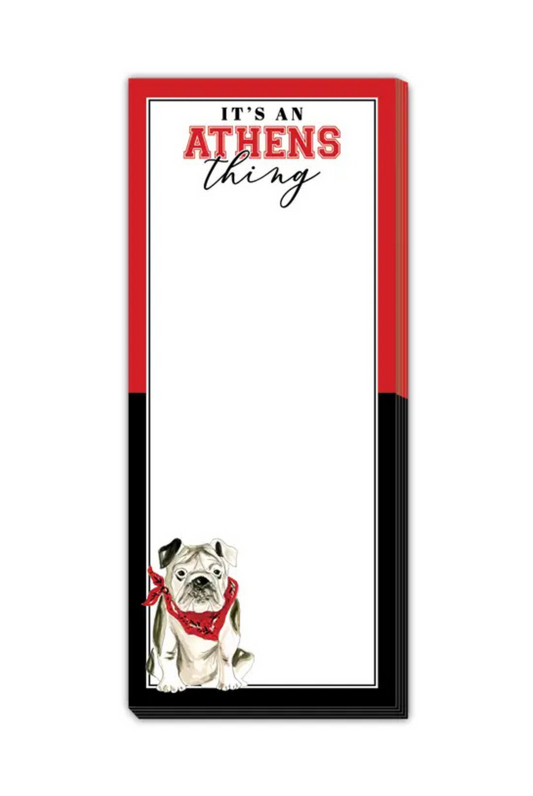 It's An Athens Thing Bulldog Red Bandana Skinny Notepad
