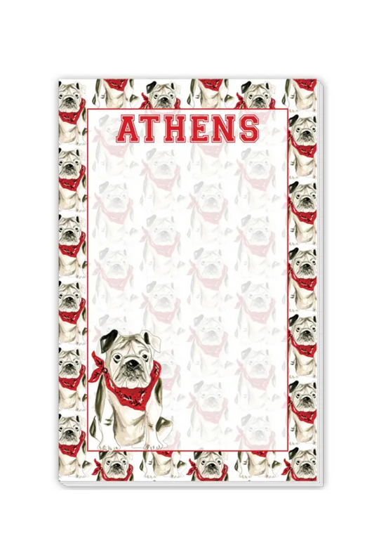 Athens Red & Black Bulldog Large Notepad