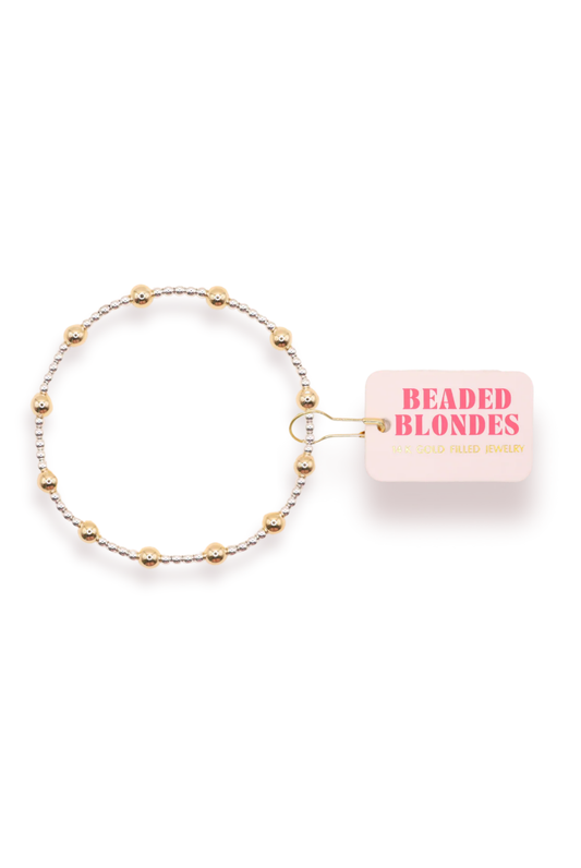 Beaded Blondes Lively Bracelet in Silver with Gold