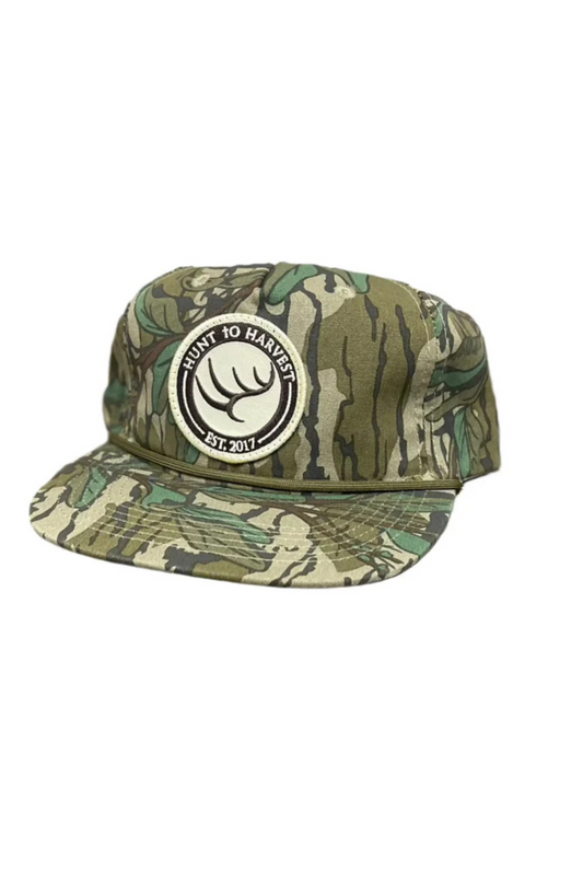 Hunt to Harvest Woven Patch Greenleaf Rope Hat