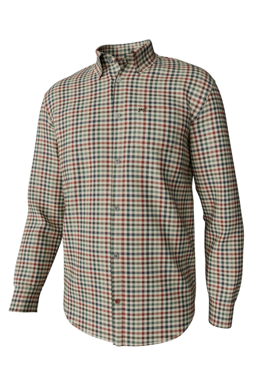 Southern Point Hadley Brushed Long Sleeve Button Down in Chili Oil