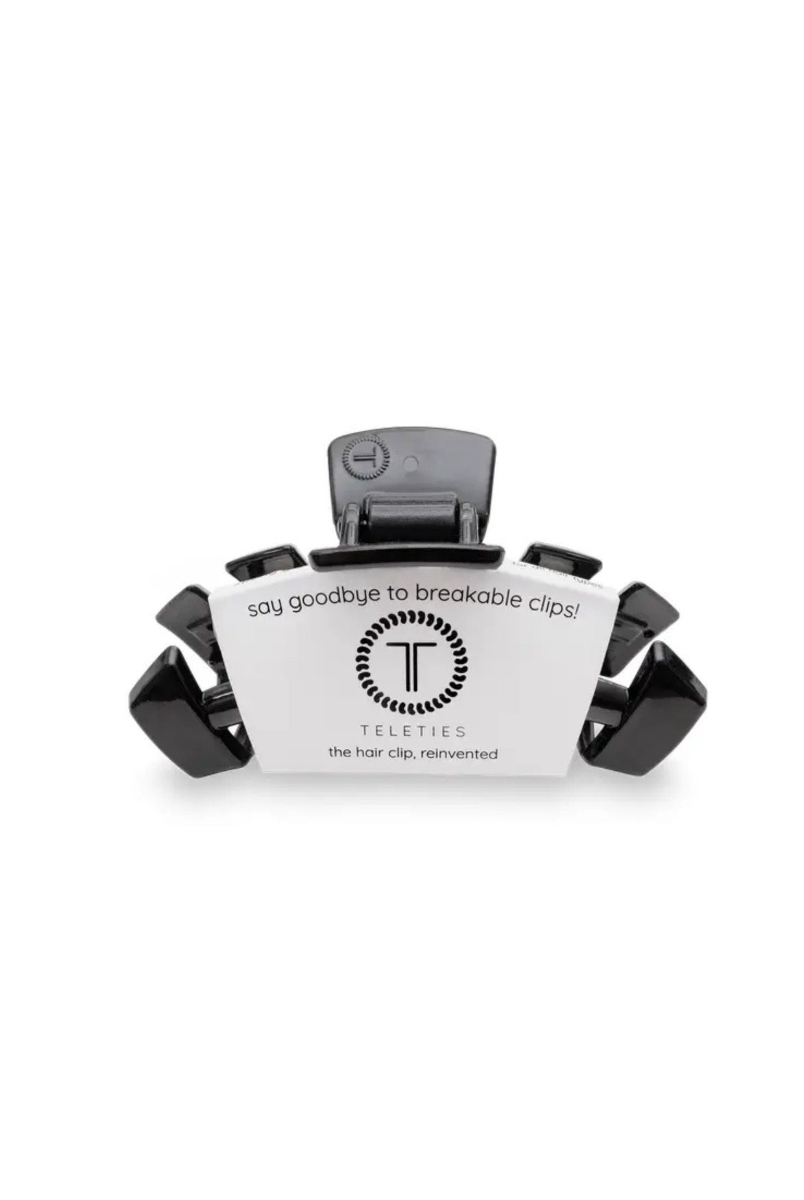 Teleties Classic Jet Black Small Claw Hair Clip