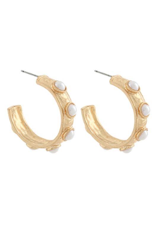 Classy Moment Hoops in Pearl