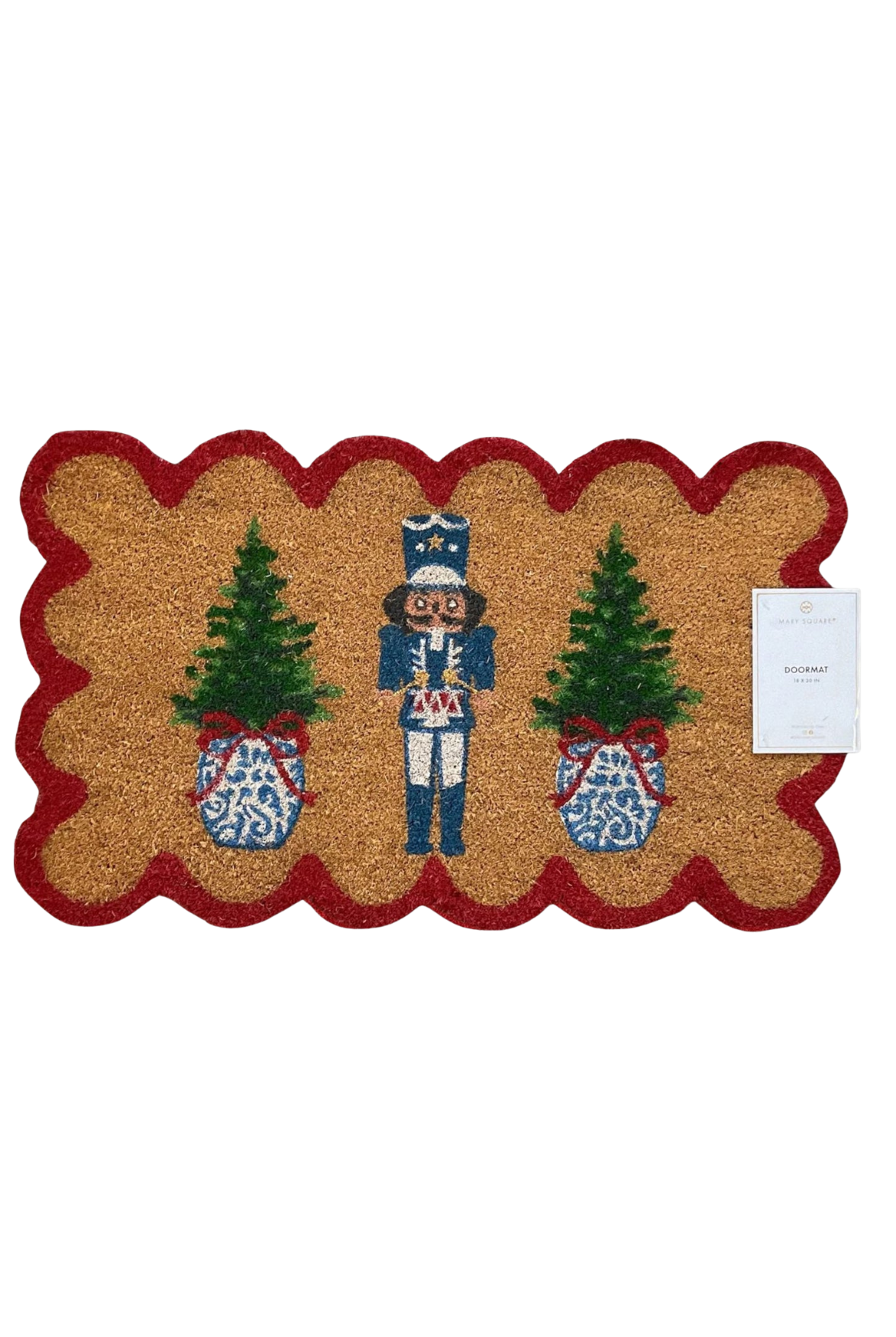 Mary Square Door Mat with Merry Marchers