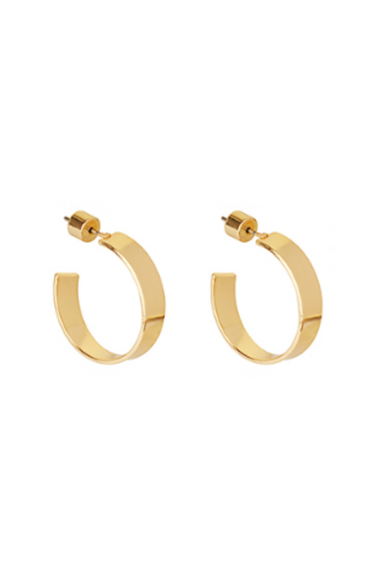 Casual Feel Hoops in Gold 25mm