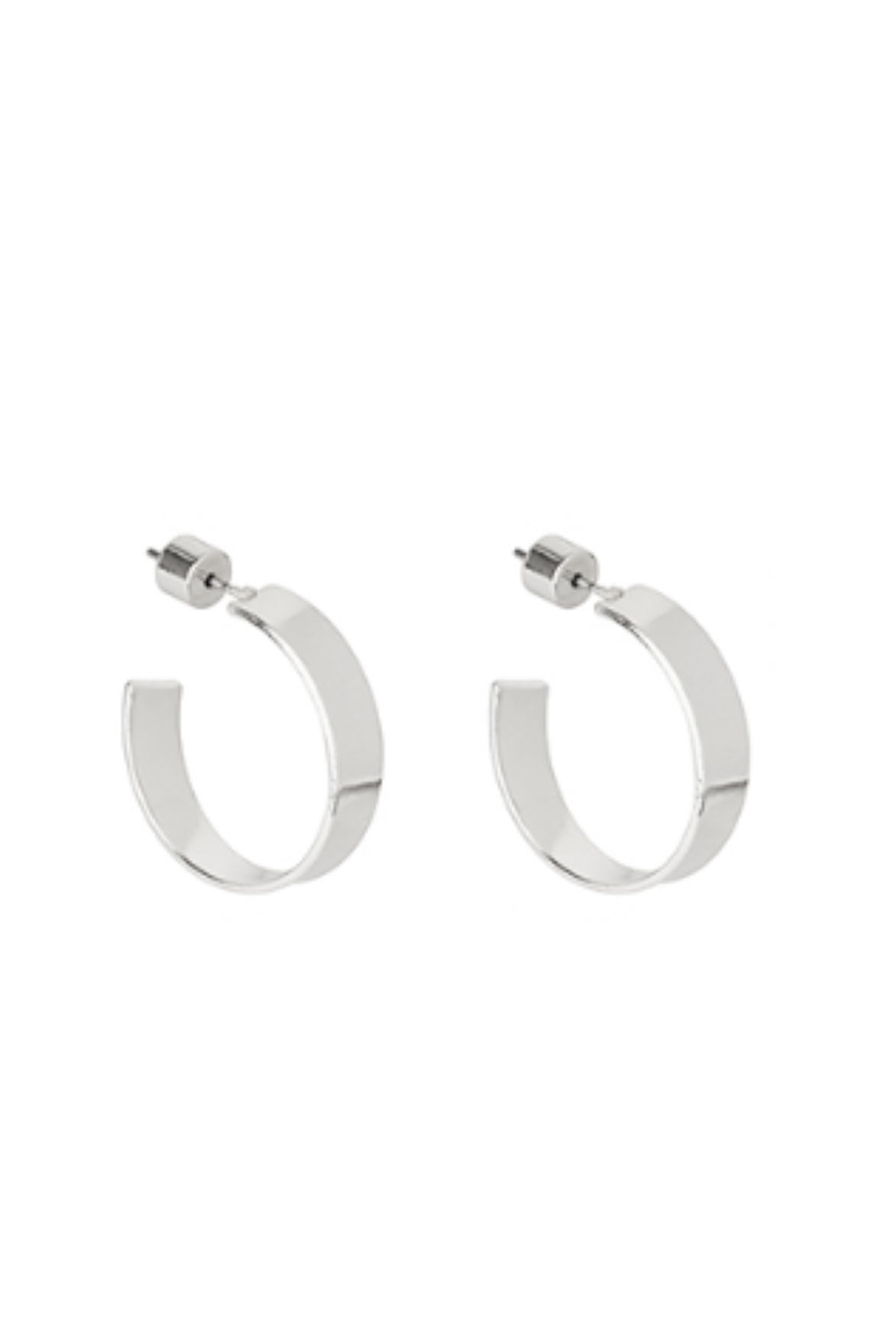 Casual Feel Hoops in Silver 25mm