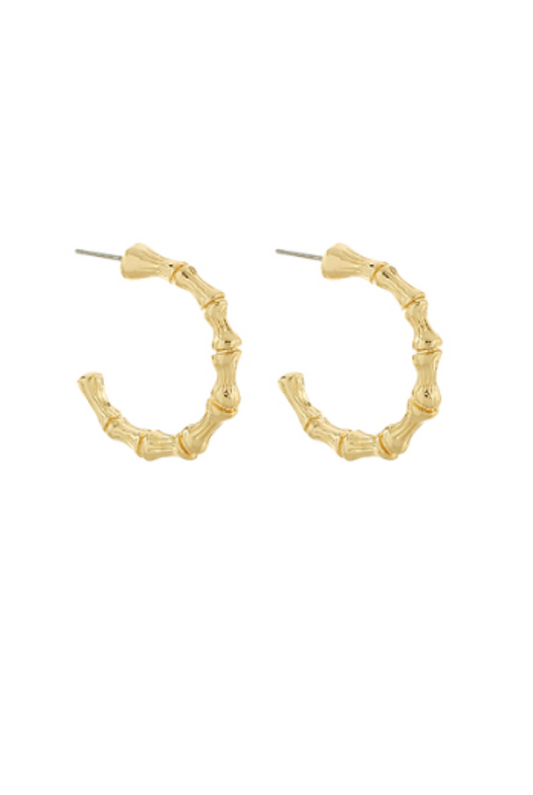 Bamboo Textured Hoops