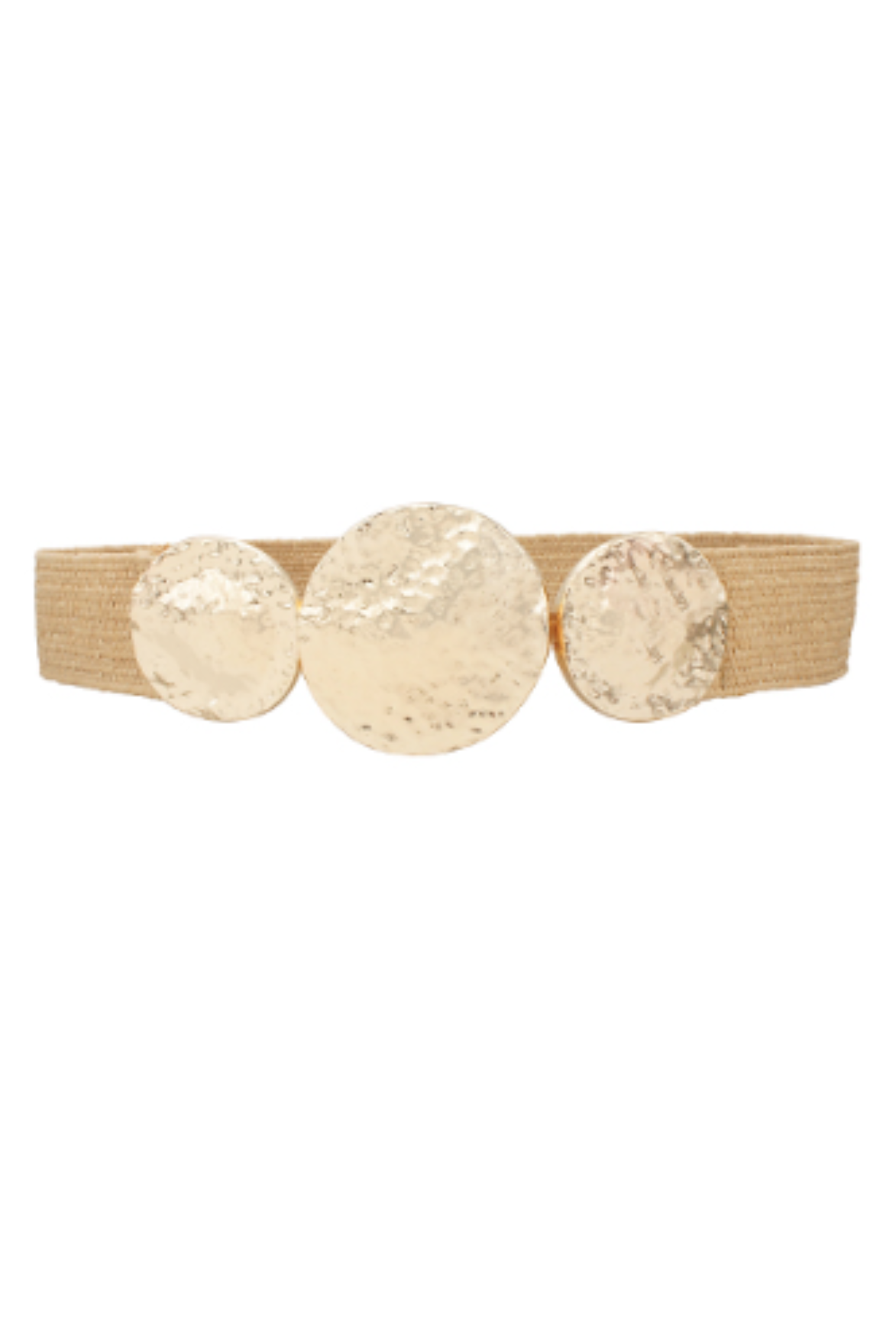The Natalia Hammered Straw Belt