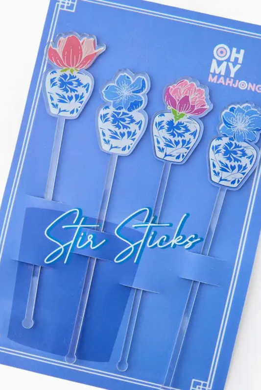 Chinoiserie Jar Cocktail Stirs