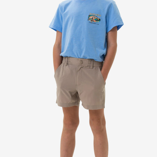 Burlebo | Youth Everyday Shorts in Cobblestone Khaki with Duck Hunt Pocket