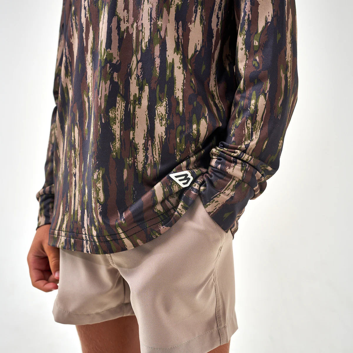 Burlebo Youth Performance Hoodie in Midland Camo