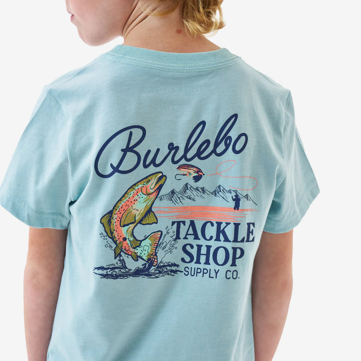 Burlebo | Youth Tackle Shop T-Shirt in Sky Blue